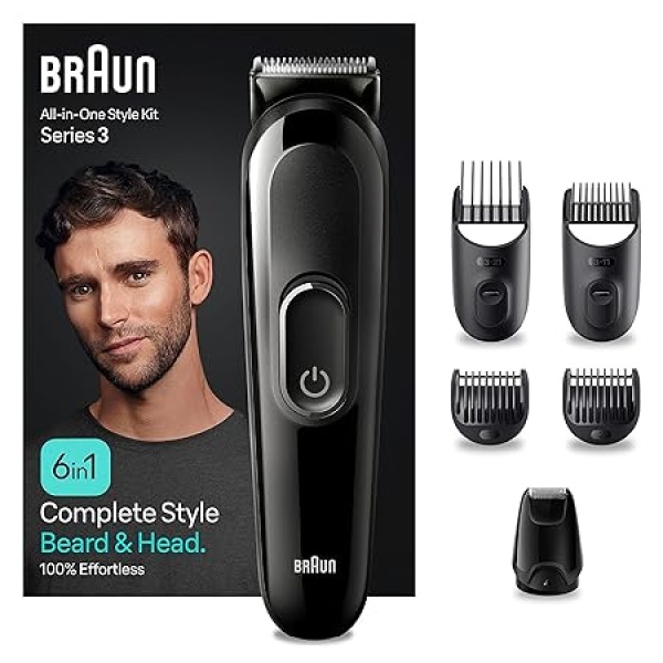 6-in-1 Style Kit 3 MGK3410 beard, hair. With 50min runtime, black