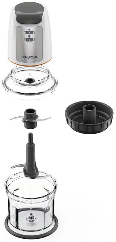 Kenwood Easy Chop Chopper, 0.5 Litre Bowl, 2 Speeds, Quad Blade System, Anti-slip ring for Food Chopper Stability, 500 W, Dishwasher Safe, White CHP61.000WH - Image 3