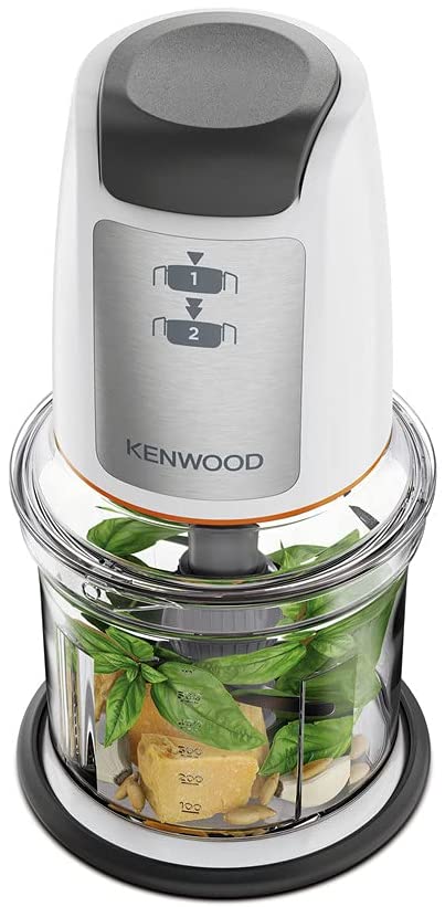 Kenwood Easy Chop Chopper, 0.5 Litre Bowl, 2 Speeds, Quad Blade System, Anti-slip ring for Food Chopper Stability, 500 W, Dishwasher Safe, White CHP61.000WH - Image 2