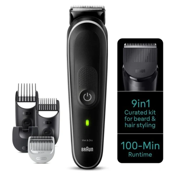 9-in-1 Style Kit 5 MGK5410 beard, body, ear&nose. With 100-min runtime, pouch, grey - Image 3