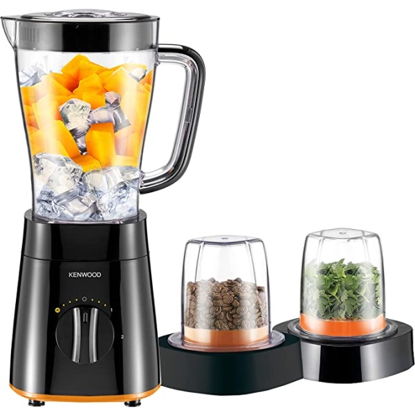 Kenwood Blender Smoothie Maker 500W 1.5L with Grinder Mill, Chopper Mill, Ice Crush Function BLP15.360BK Black