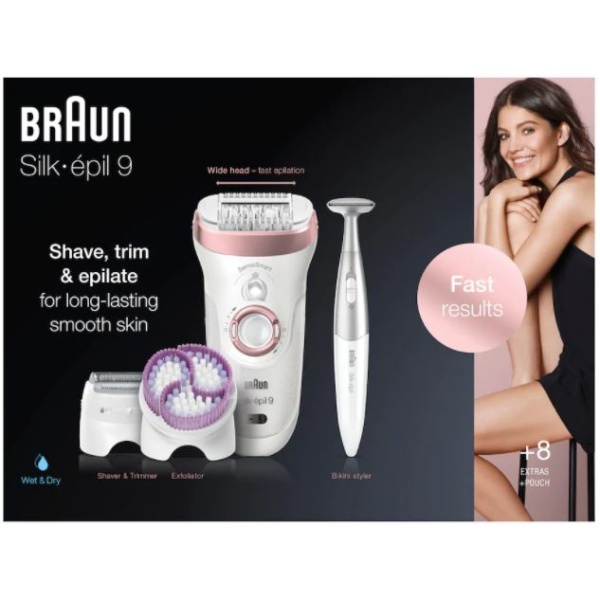 Braun Silk-Épil 9 9/980 SkinSpa SensoSmart Wet and Dry Epilator