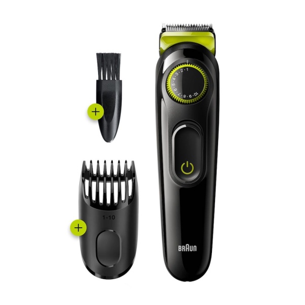 Braun Trimmer BT3221 Runtime: 50 min Trimmer for Men  (Black, Green) BRN.BT3221