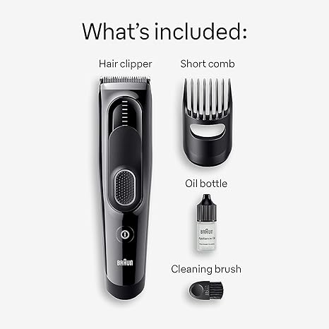 Braun Hair Clippers Series 5 5310, Hair Clippers for Men, Hair Clip from Home with 9 Length Settings, Incl. Memory SafetyLock Recall Setting, Ultra-Sharp Blades, 2 Combs - Image 3