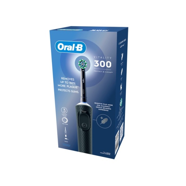 Oral B Vitality D300 Tooth Brush - 3 Cleaning Modes, Gentle Brushing And 2 Minutes Built In Timer- D103.413.3 Black - Image 2