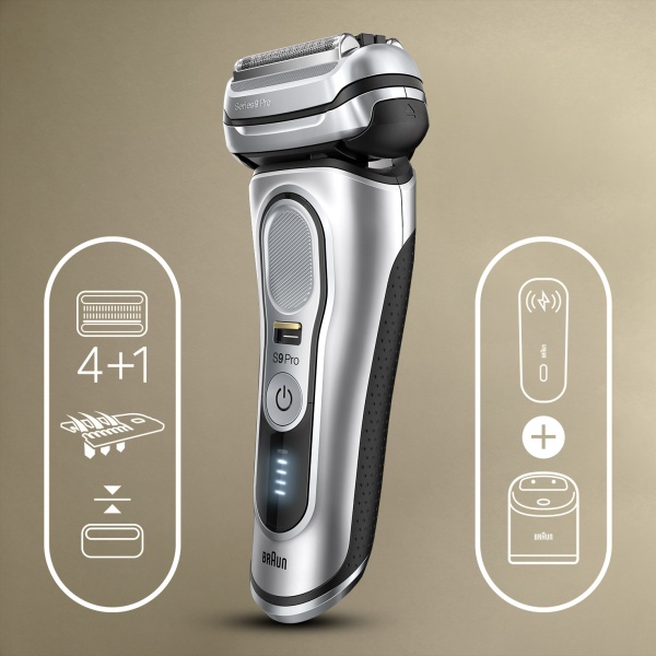 Braun Series 9 Pro 9477cc Wet & Dry shaver with 5-in-1 SmartCare center and PowerCase, silver BRN.9477CC - Image 4