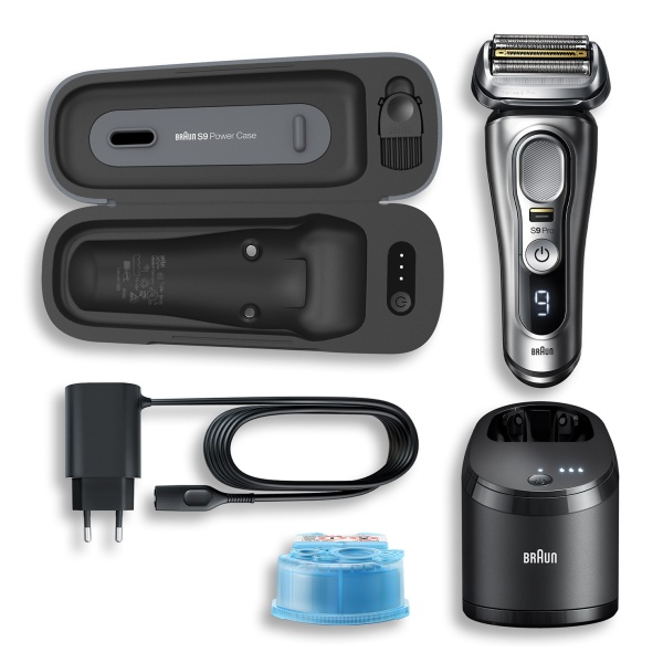 Braun Series 9 Pro 9477cc Wet & Dry shaver with 5-in-1 SmartCare center and PowerCase, silver BRN.9477CC