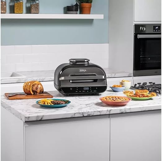 Ninja AG551 Foodi Smart Grill and Airfryer, Grey/Silver, X-Large, 3.8 Litre Capacity - Image 2